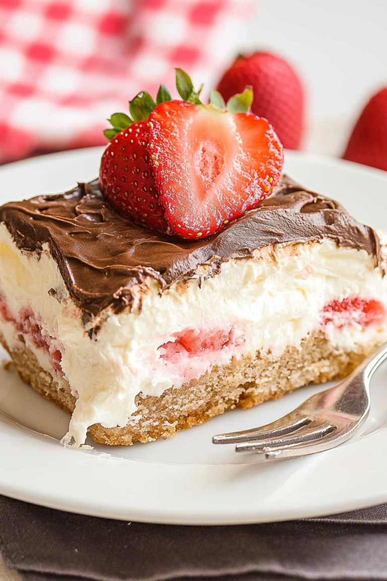 Strawberry Eclair Cake