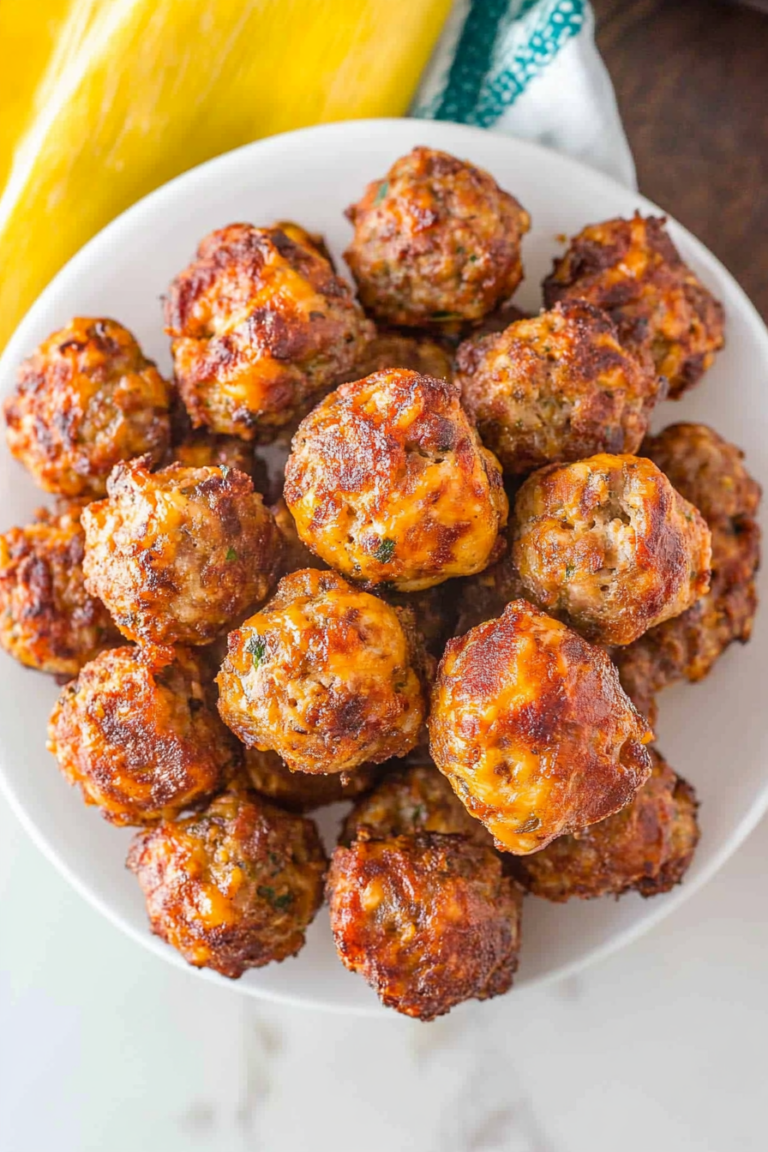 air fryer sausage balls