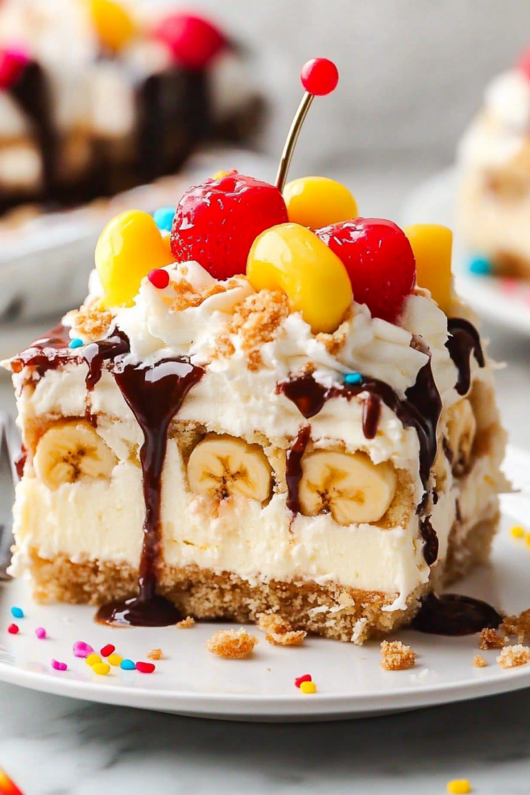 banana split cake