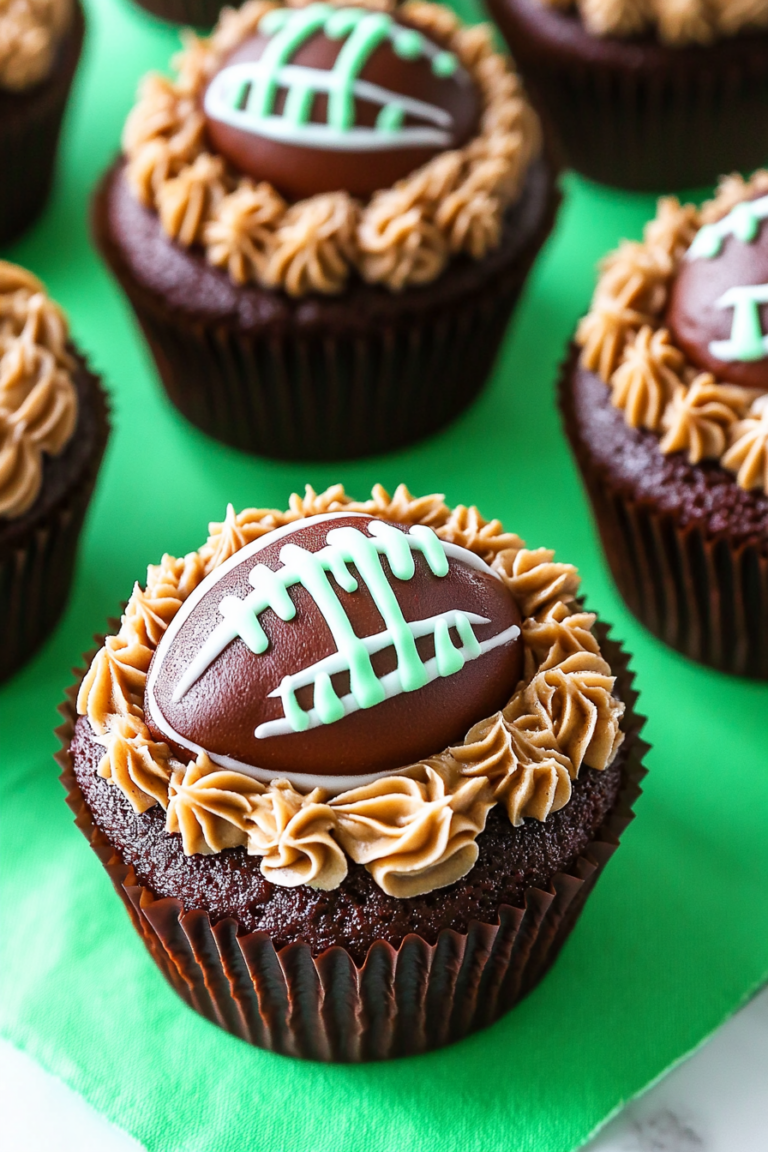 football cupcakes