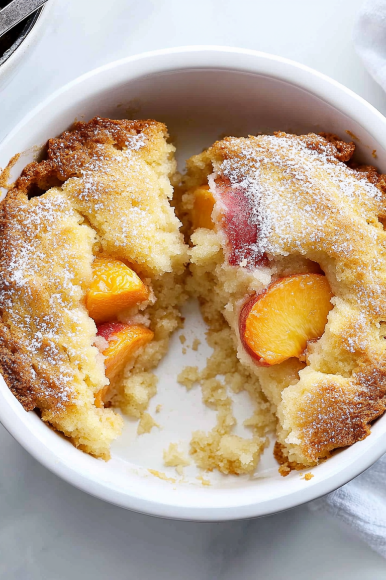 peach skillet cake
