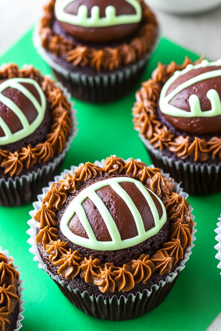 football cupcakes