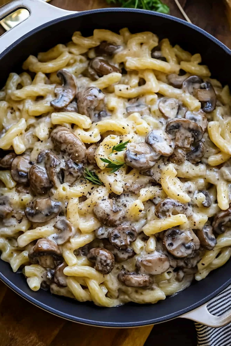 mushroom swiss pasta