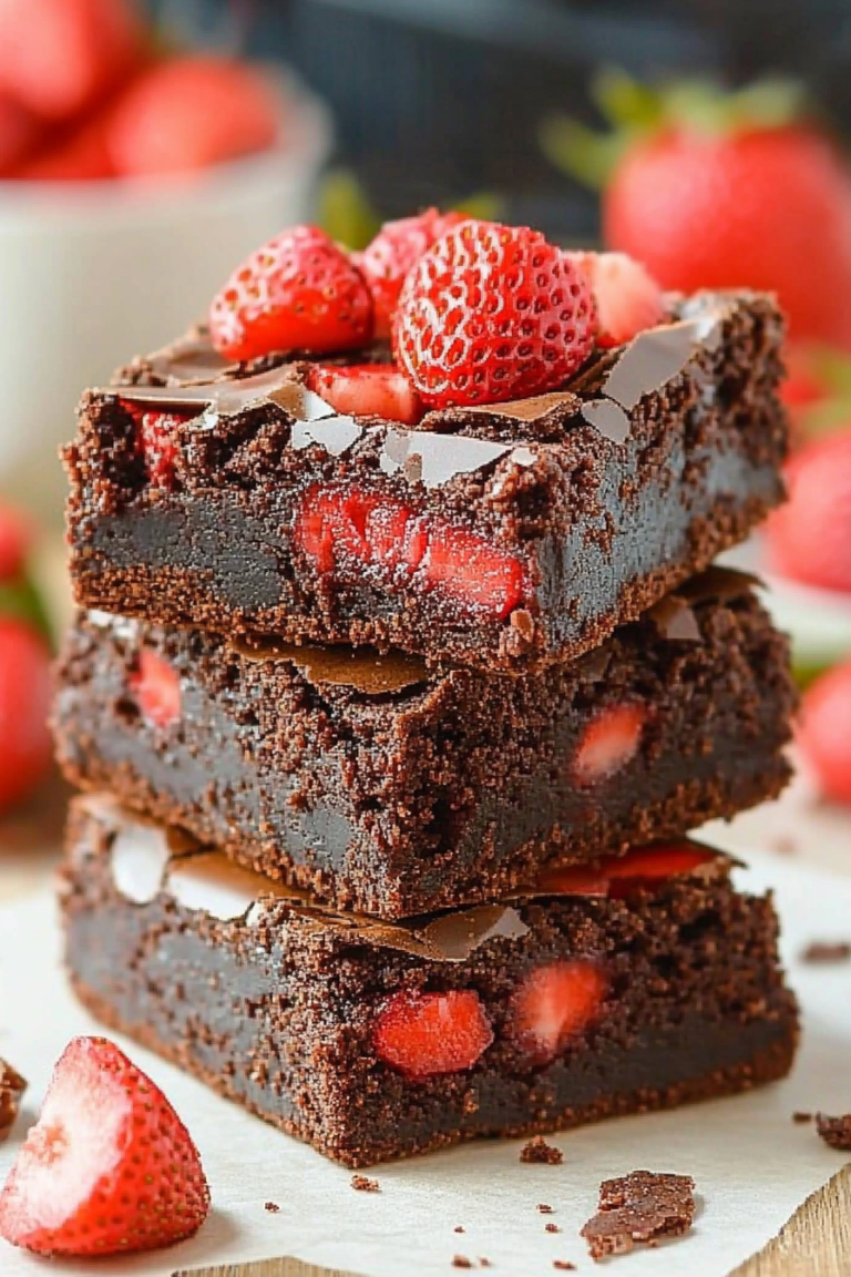 strawberry brownies